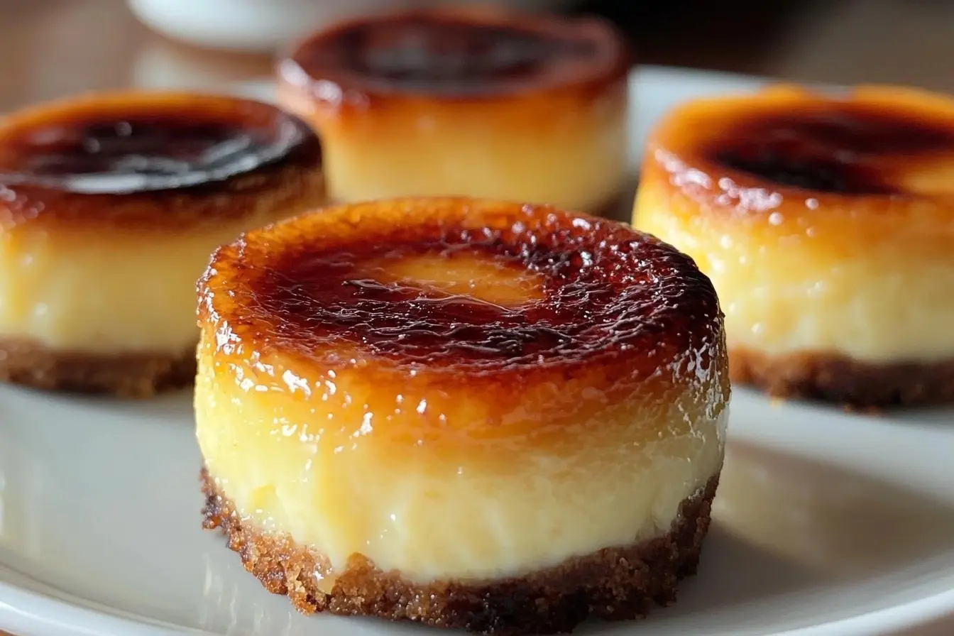 Mini Crème Brûlée Cheesecake Bites