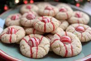 Bake festive Candy Cane Kiss Cookies for a sweet holiday treat! These classic Christmas cookies are soft, chewy, and topped with a delicious chocolate kiss and crushed candy canes. Perfect for parties, gift-giving, or enjoying with family. Get in the holiday spirit with this easy recipe that everyone will love!