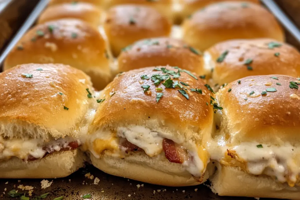 Enjoy the cheesy goodness of Chicken Bacon Ranch Pull Apart Rolls! This easy recipe features fluffy rolls stuffed with savory chicken, crispy bacon, and zesty ranch flavor. Perfect for game day snacks, parties, or a fun dinner with family! Get ready to pull apart and share these crowd-pleasers!