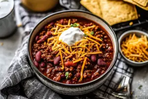 Warm up with this Classic Homemade Chili recipe! Packed with hearty beans, ground meat, and a blend of spices, it's perfect for cozy dinners or game day. Easy to make and full of flavor, this chili is sure to be a family favorite! Great for meal prep too!