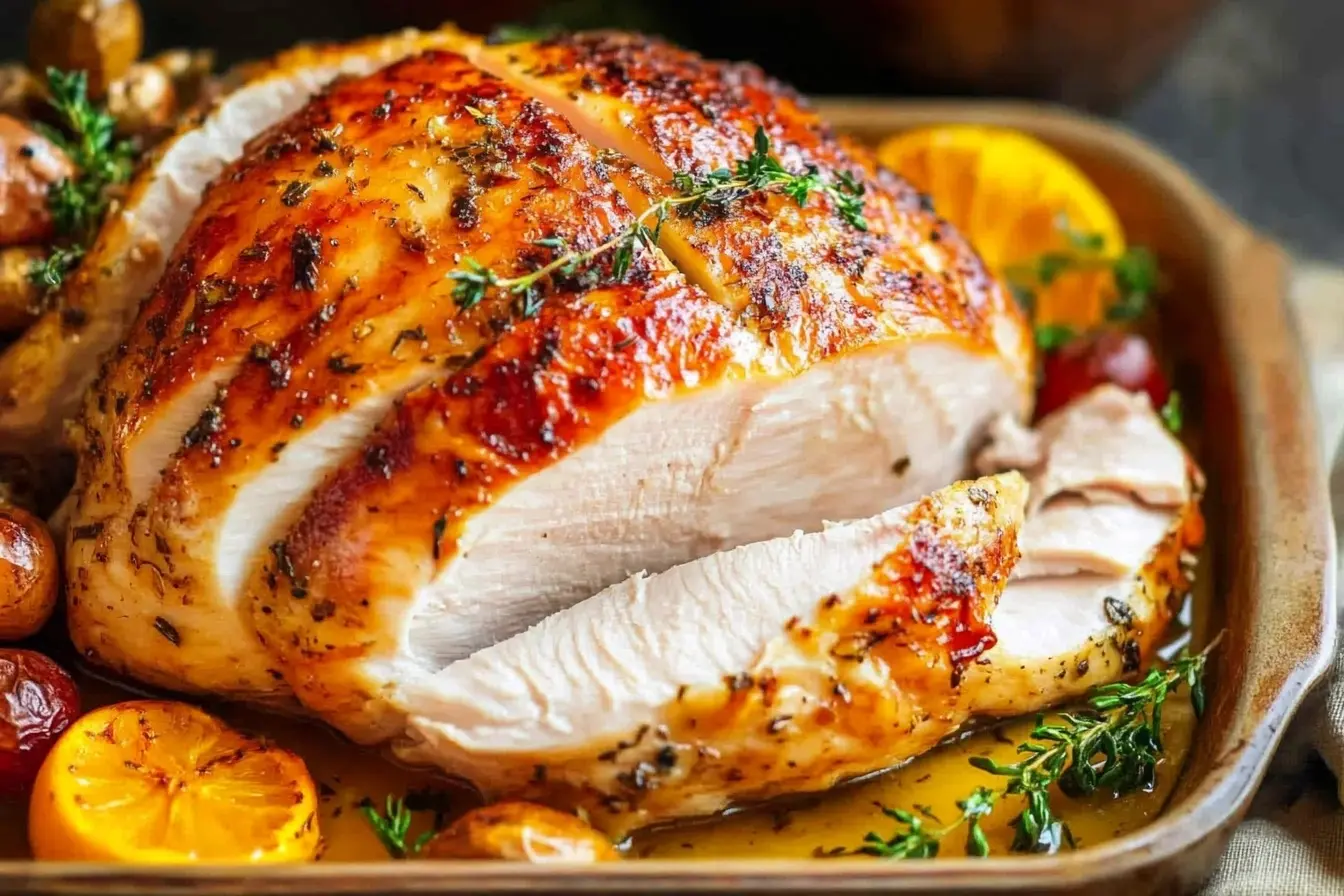 Make your Thanksgiving special with this Easy Roasted Turkey Breast recipe! This juicy turkey is simple to prepare and bursting with flavor, perfect for your holiday feast. Serve with gravy and your favorite sides, and enjoy a delicious, stress-free dinner with family and friends!