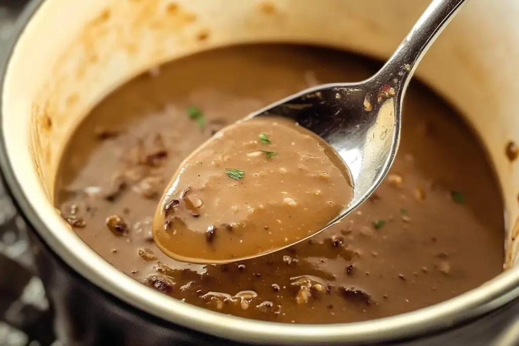 Make rich and flavorful Easy Turkey Gravy without any drippings! This simple recipe is perfect for Thanksgiving or any family meal. Just a few ingredients create a smooth sauce that's great over turkey, mashed potatoes, and more. You’ll love how easy it is to whip up this delicious gravy! Ideal for busy cooks looking for a quick solution.