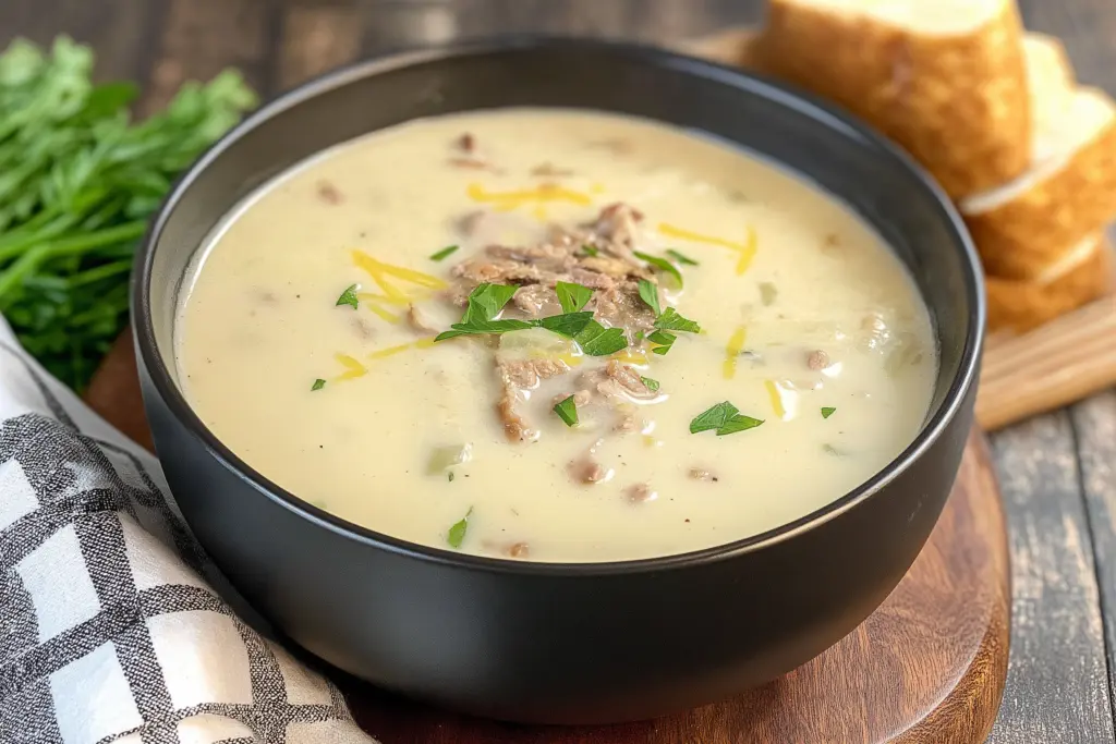 Warm up with a hearty bowl of Philly Cheese Steak Soup! This easy recipe combines tender beef, melty cheese, and flavorful veggies to create a comforting meal that’s perfect for chilly nights. Great for family dinners or meal prep. Serve it with crusty bread for a delicious treat!