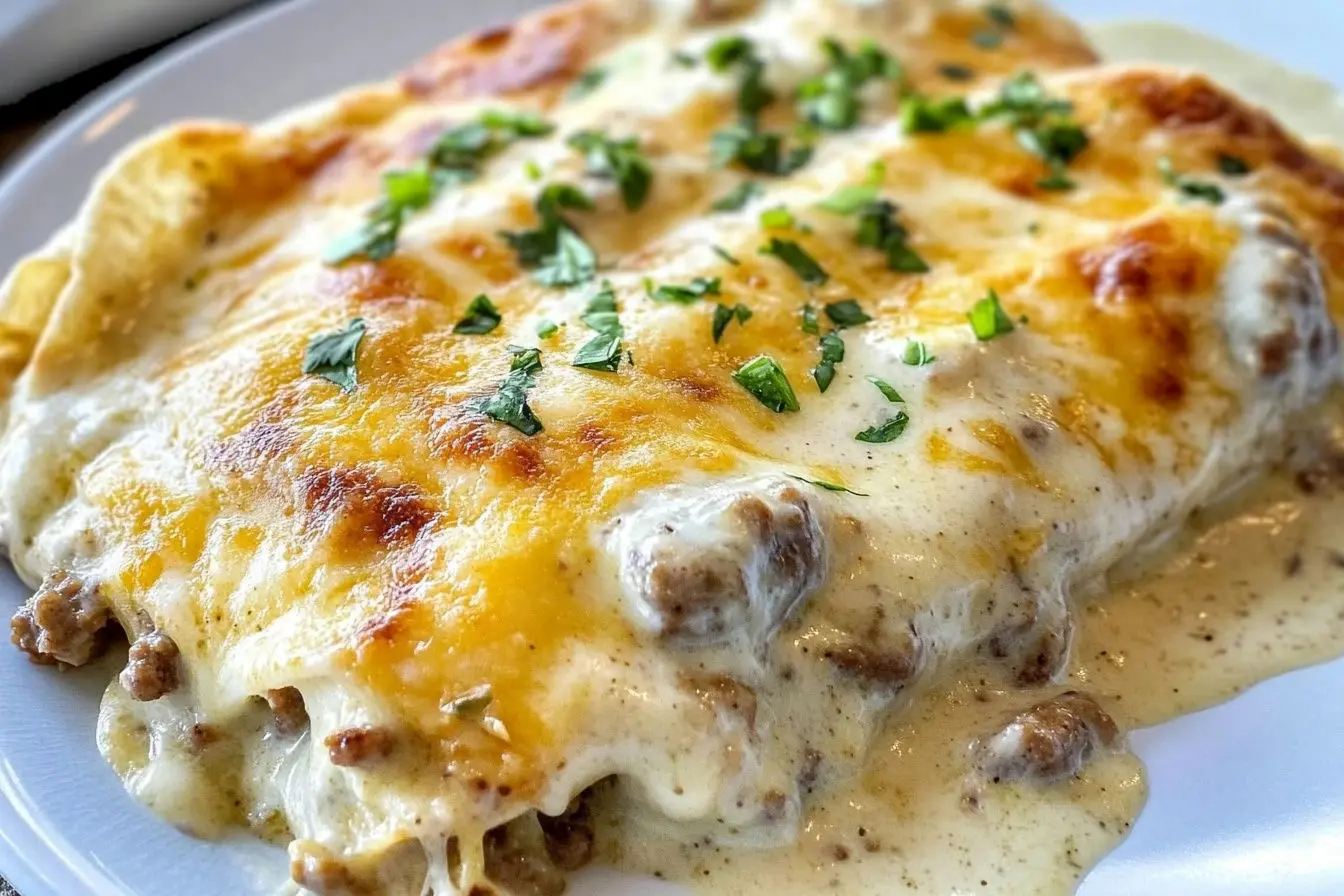 Southern Sausage Enchiladas with Creamy Gravy