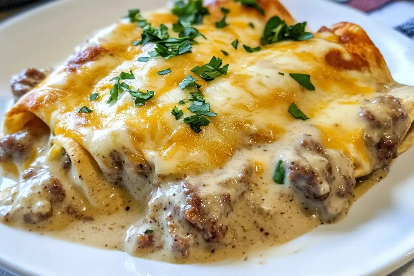 Southern Sausage Enchiladas with Creamy Gravy