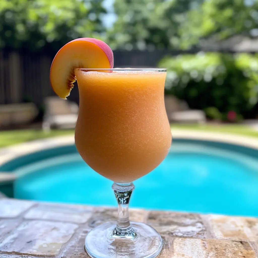 Fresh Peach Daiquiri Bliss