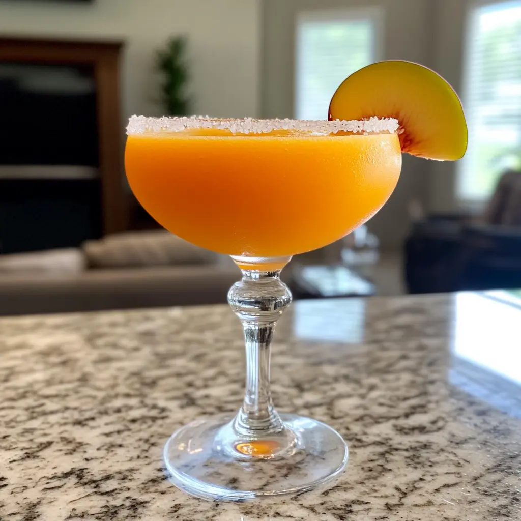 Fresh Peach Daiquiri Bliss