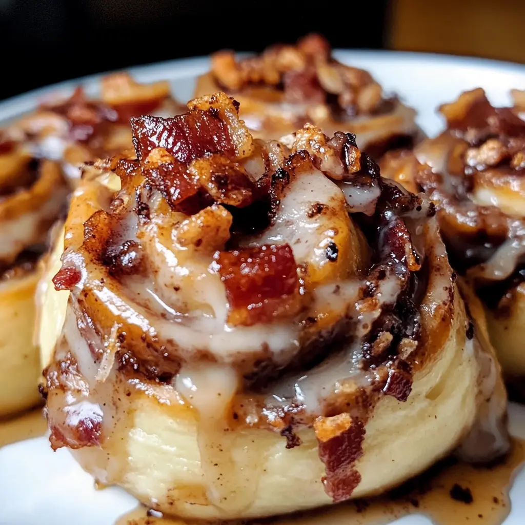 Bourbon Maple Bacon Cinnamon Rolls