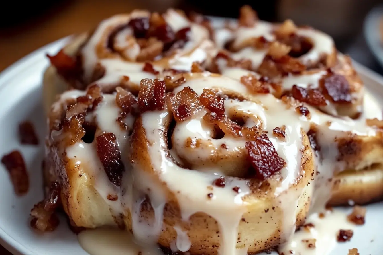 Bourbon Maple Bacon Cinnamon Rolls