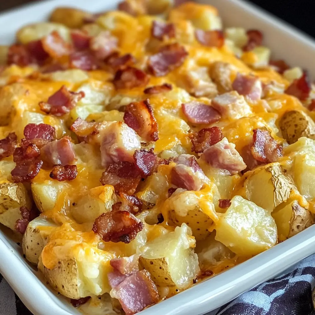 Cheesy Ham & Bacon Potatoes