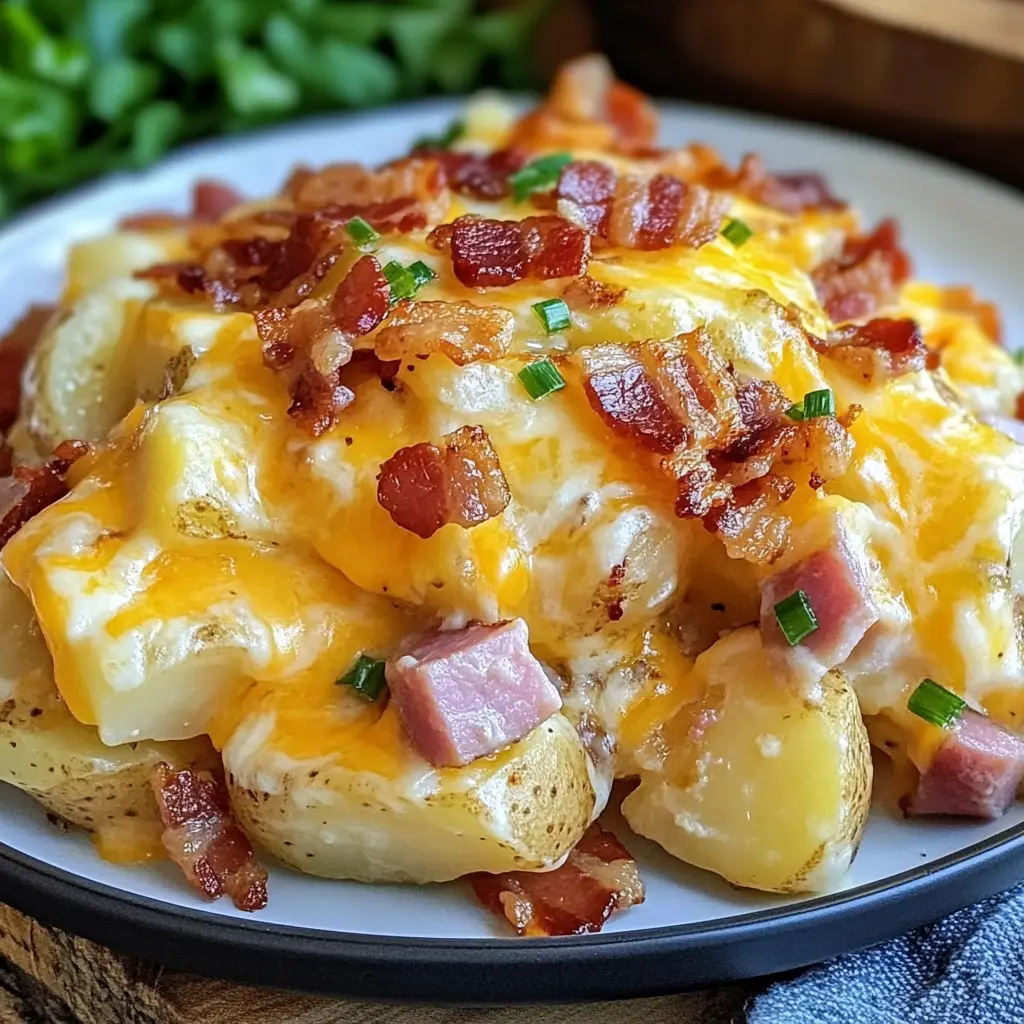 Cheesy Ham & Bacon Potatoes