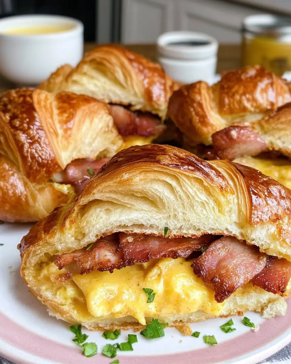 Maple-Dijon Croissant Breakfast Sandwiches