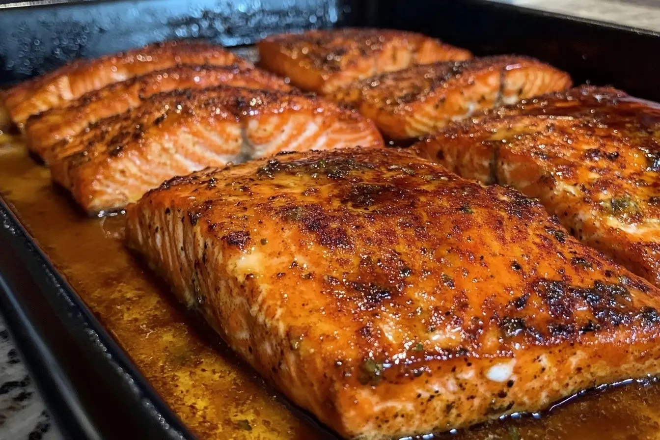 Cajun Honey Butter Glazed Salmon