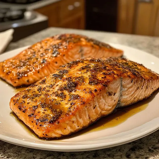 Cajun Honey Butter Glazed Salmon