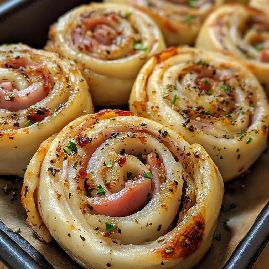 These Baked Ham and Cheese Pinwheels are a simple and delicious snack perfect for parties or quick meals! Made with flaky dough, savory ham, and melted cheese, they are easy to prepare and fun to eat. Serve these tasty pinwheels as appetizers or finger foods at your next gathering. Kids and adults alike will love these crowd-pleasing treats!