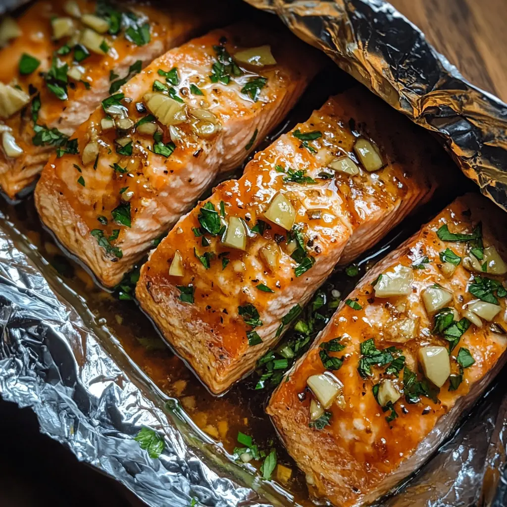 Enjoy this easy Baked Honey Garlic Salmon in Foil recipe for a tasty and healthy dinner. The sweet honey and savory garlic create a delicious glaze that keeps the salmon moist and flavorful. Perfect for a weeknight meal or a special occasion, this simple dish pairs well with your favorite sides. Try it for a quick dinner idea that the whole family will love!