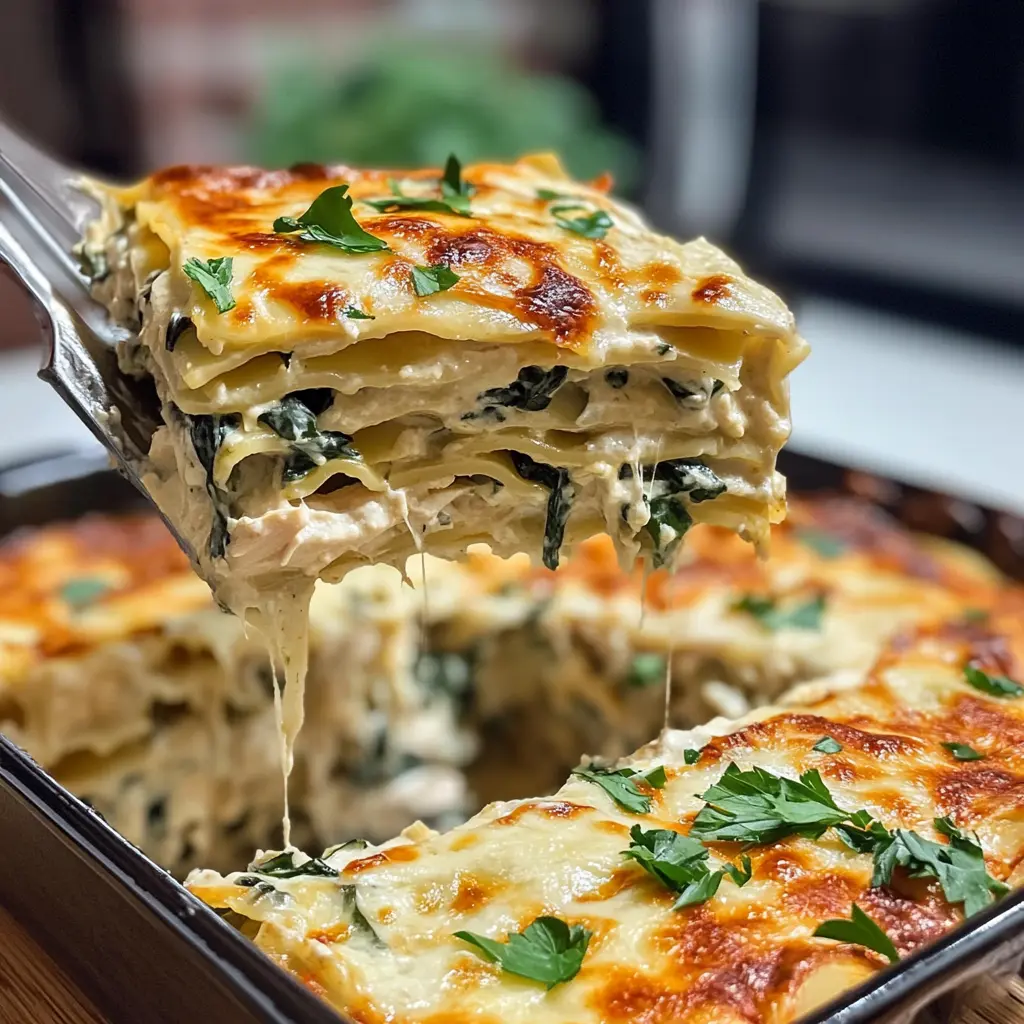 This Chicken Alfredo Lasagna is a creamy and delicious twist on a classic dish! With layers of tender chicken, rich Alfredo sauce, and gooey cheese, it’s perfect for family dinners or special occasions. Easy to make and oh-so-satisfying, this lasagna will become a favorite at your table. Try it for your next meal idea!