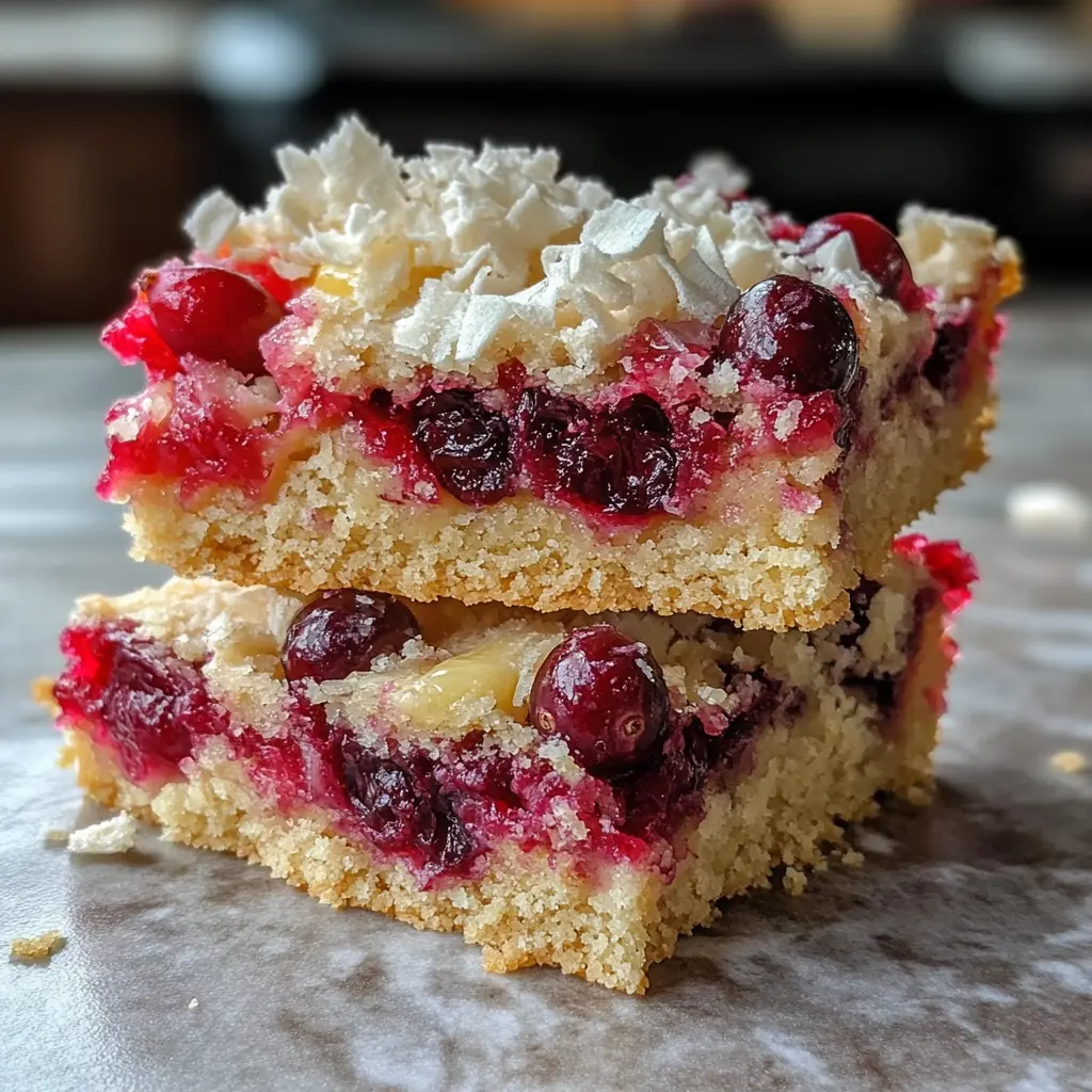 Brighten your dessert table with these refreshing Cranberry Lemon Bars! Bursting with tangy lemon and tart cranberries, this delightful treat is perfect for any occasion. Ideal for holiday gatherings or a simple afternoon snack, you'll love how easy they are to make. Save this recipe now to enjoy a zesty burst of flavor anytime!