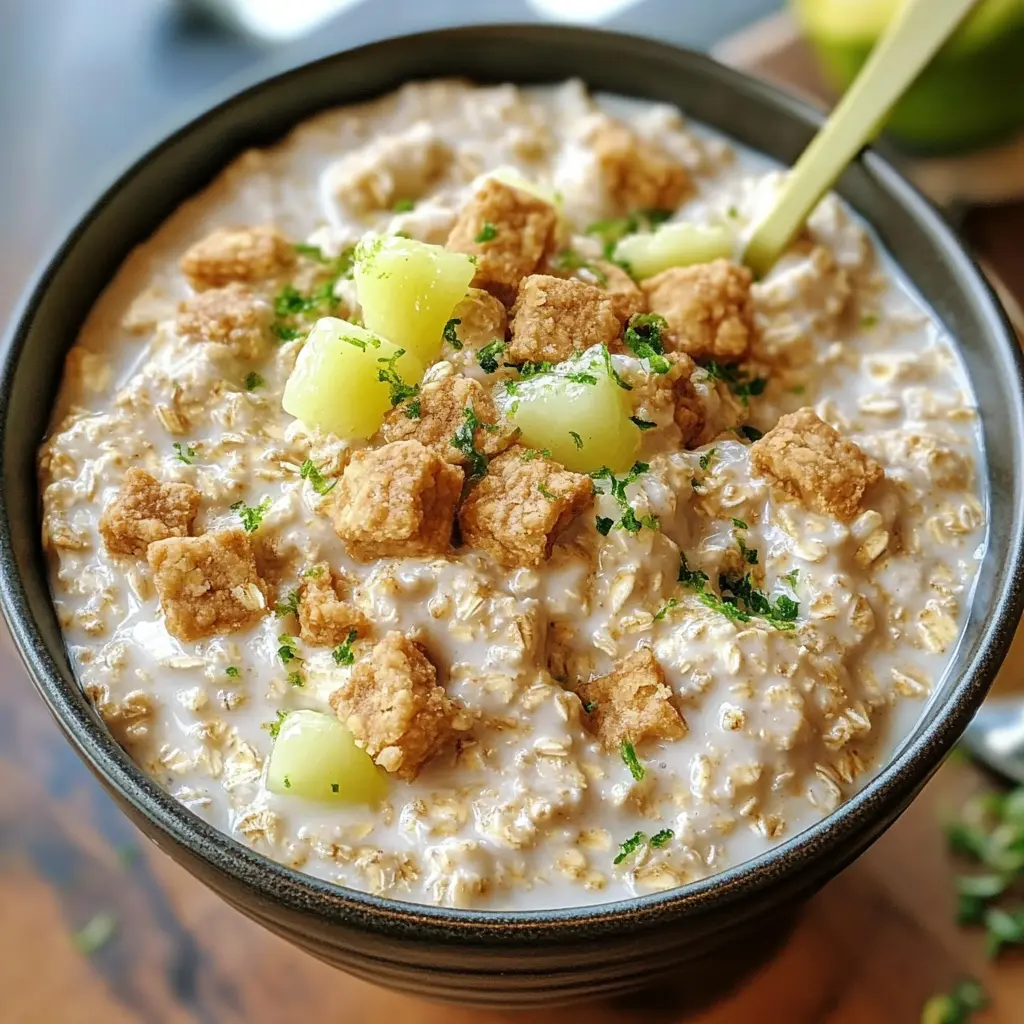 These Key Lime Pie Overnight Oats are a delicious and easy breakfast solution. Packed with creamy yogurt, tangy lime, and a hint of graham cracker crunch, they make a perfect start to your day. Enjoy this healthy and refreshing recipe that’s great for meal prep and will satisfy your sweet tooth!