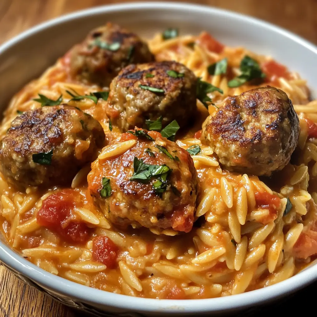 Fall in love with dinner all over again with this Marry Me Chicken Meatball Orzo! Juicy chicken meatballs are simmered in a creamy garlic sauce, perfectly paired with tender orzo pasta. This comforting dish is not only rich in flavor but also a delightful way to impress your family or guests. Save this recipe for your next special gathering!