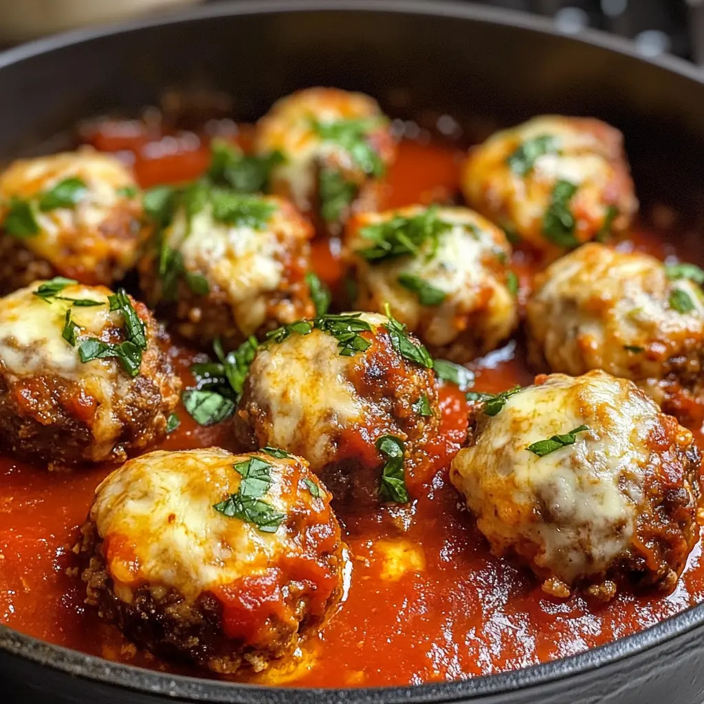 Juicy meatballs with a gooey mozzarella surprise inside—what's not to love? These Mozzarella Stuffed Meatballs are packed with flavor and perfect for pasta night! Save this recipe for an easy family dinner or game day snack!