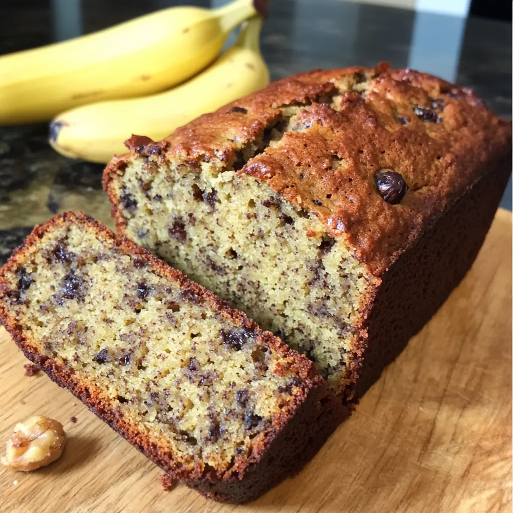 Looking for the perfect banana bread recipe? This moist and fluffy banana bread is made with ripe bananas and simple pantry ingredients. It's quick to whip up and perfect for breakfast or a delightful snack. Save this recipe for your next baking adventure and enjoy the warm aroma filling your kitchen! 🍌🥖