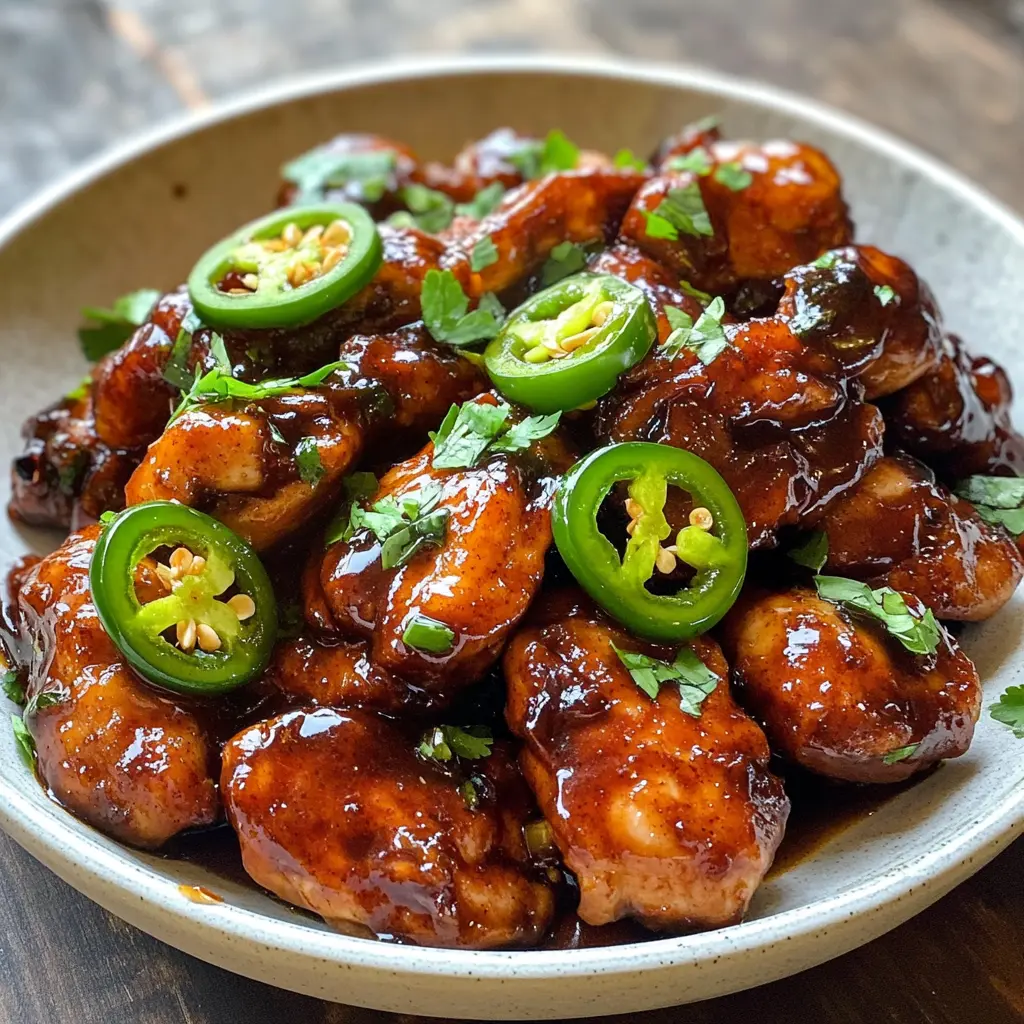 This Sticky Jalapeno Chicken recipe is packed with flavor and perfect for dinner ideas! Made with juicy chicken, spicy jalapenos, and a sweet, sticky glaze, it's a great choice for family meals or game day snacks. Serve it with rice or veggies for a delicious and satisfying meal. Try this easy recipe for a spicy kick that everyone will love!