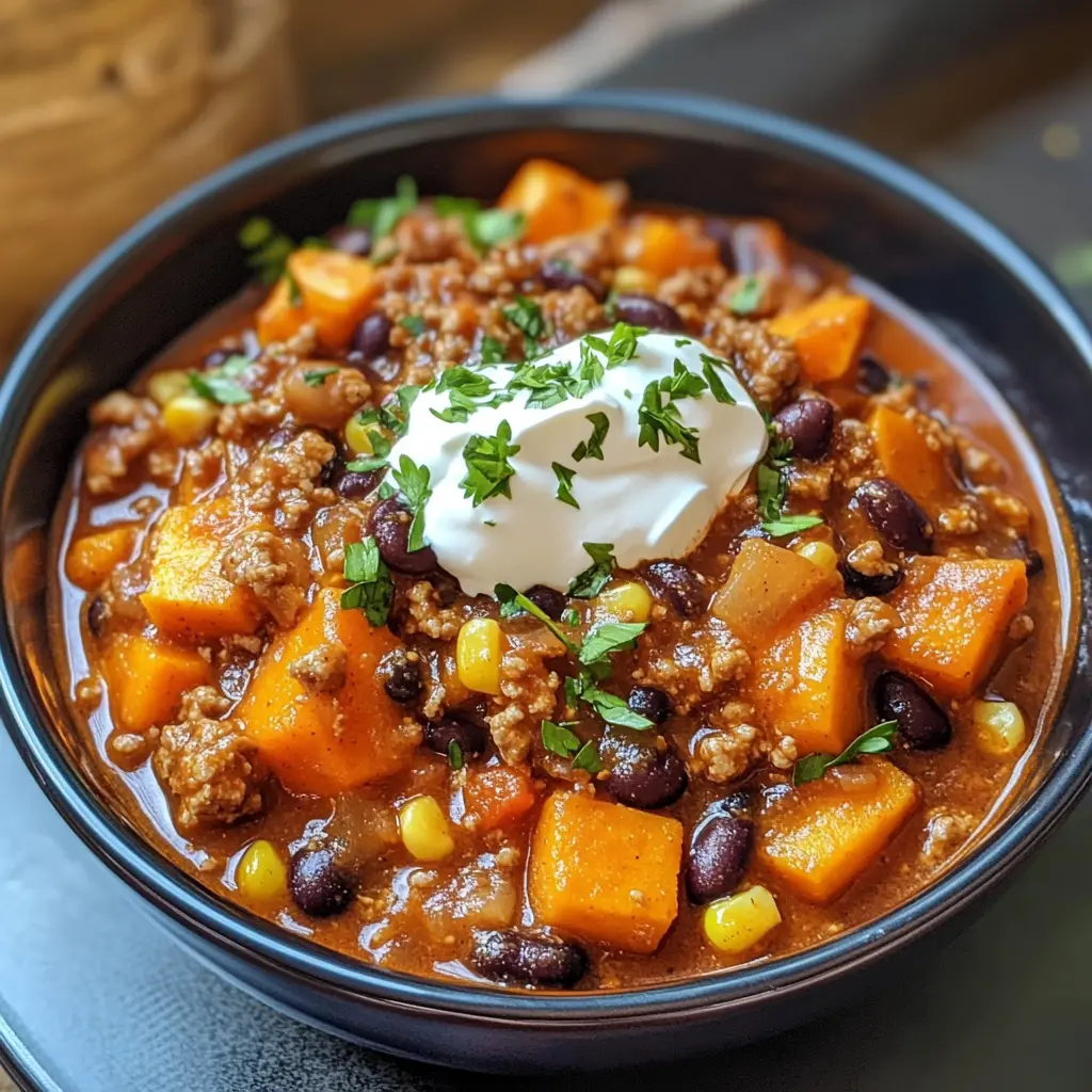 Warm up with this easy Turkey Sweet Potato Chili recipe! Packed with lean turkey, sweet potatoes, and rich spices, this chili is perfect for cozy dinners. It’s a healthy option that’s great for meal prep or game day. Enjoy a bowl of comfort that the whole family will love! Perfect for fall and winter meals.