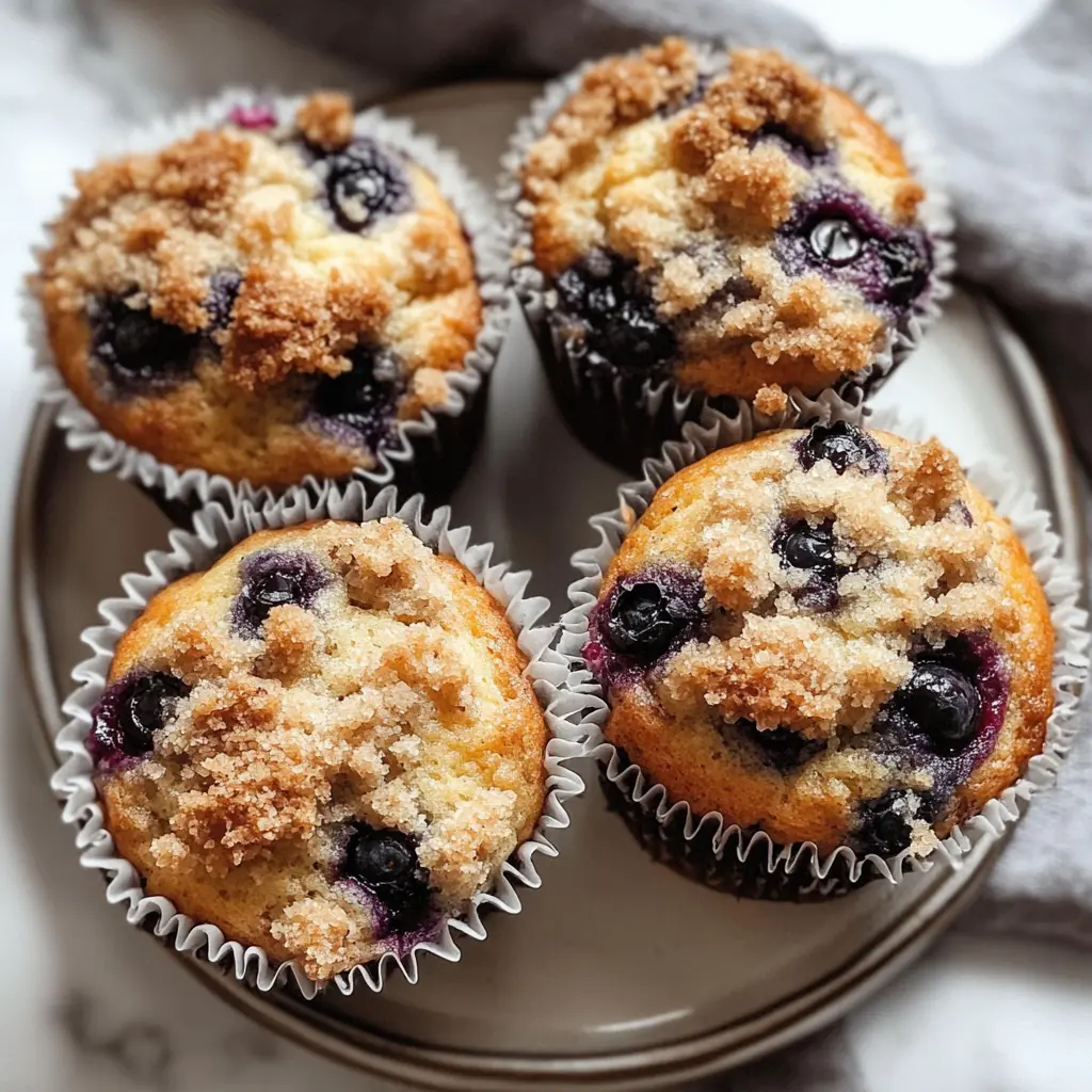 Start your morning off right with these delightful Blueberry Streusel Muffins! Packed with juicy blueberries and topped with a crispy cinnamon streusel, these muffins are perfect for breakfast or a snack. Simple to make; they are sure to please your family and friends. Save this recipe for your next brunch gathering!