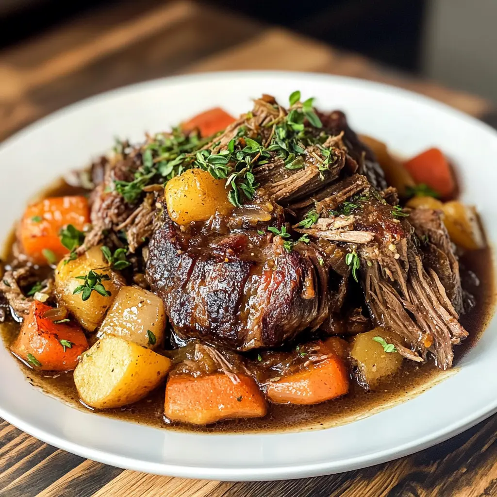 Transform your dinner routine with this easy Slow Cooker Chuck Roast recipe! Tender, juicy meat cooked to perfection with aromatic herbs and vegetables makes for a comforting meal. Perfect for family gatherings or cozy weekends, this dish is sure to impress. Save this recipe to enjoy a hearty roast anytime!