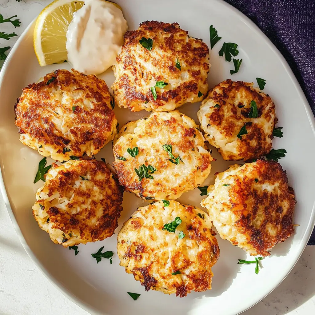 Treat yourself to the deliciousness of perfectly crispy crab cakes! Made with fresh lump crab meat and blended with zesty seasonings, these cakes are packed with flavor in every bite. Ideal for a quick appetizer, light lunch, or festive gathering. Save this recipe to impress your family and friends at your next meal!