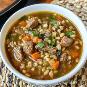 Warm up your day with this hearty Crockpot Beef Barley Soup! Packed with tender beef, savory vegetables, and wholesome barley, this slow-cooked recipe is perfect for cozy nights. With just a few ingredients, you can whip up a delicious meal that everyone will love. Save this easy recipe for a comforting dish whenever you need it. Perfect for chilly evenings or family gatherings!