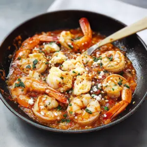 This Shrimp Saganaki dish features tender shrimp simmered in a rich tomato sauce with feta cheese, creating a comforting Mediterranean delight. Perfect for a cozy dinner or as a stunning appetizer for gatherings. Don't forget to save this recipe for your next culinary adventure!