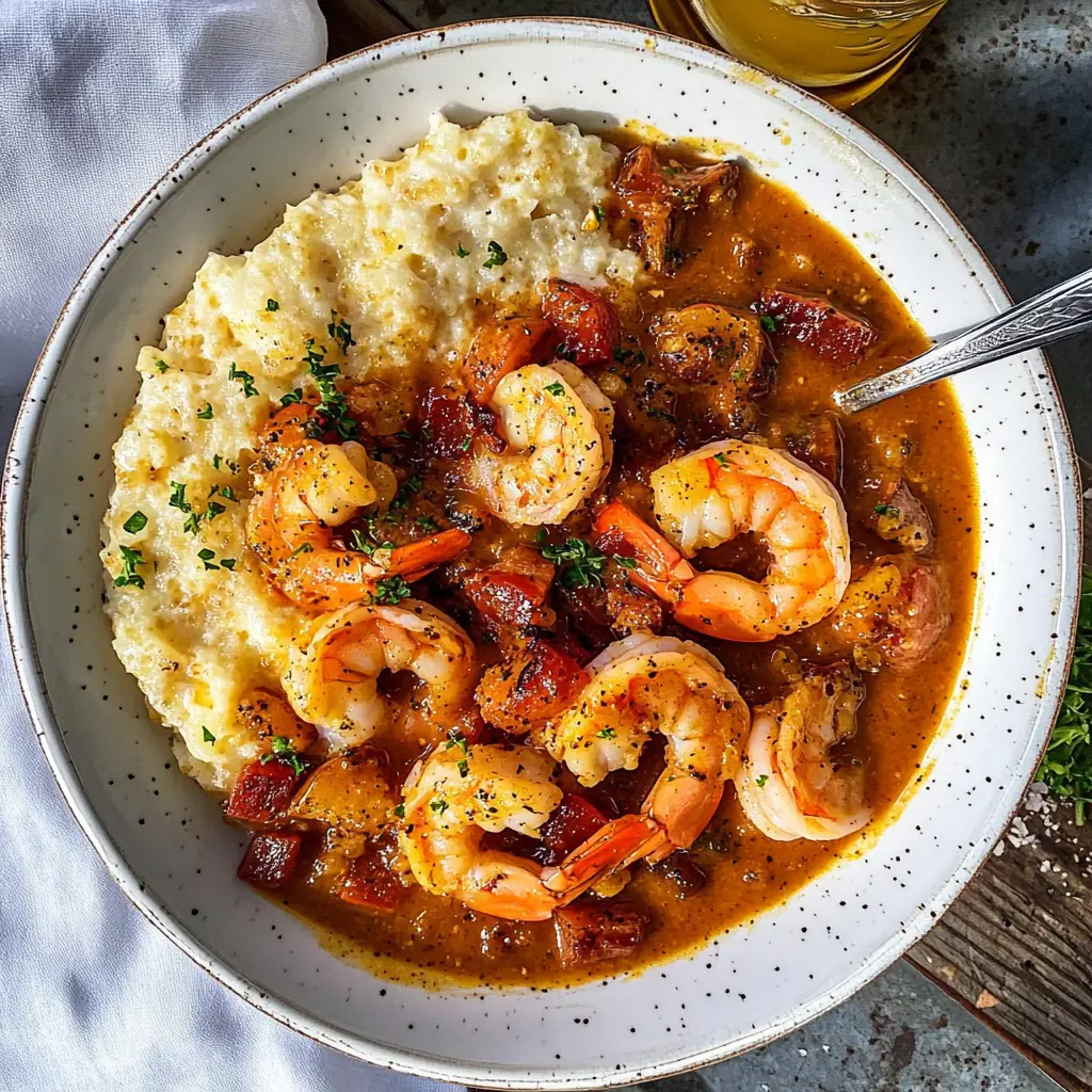 This Shrimp and Grits recipe brings a taste of the South right to your table! Creamy, cheesy grits paired with perfectly seasoned shrimp create a warm, comforting dish that everyone will love. Ideal for brunch or a weeknight dinner, save this recipe for a delicious twist on a classic comfort food!