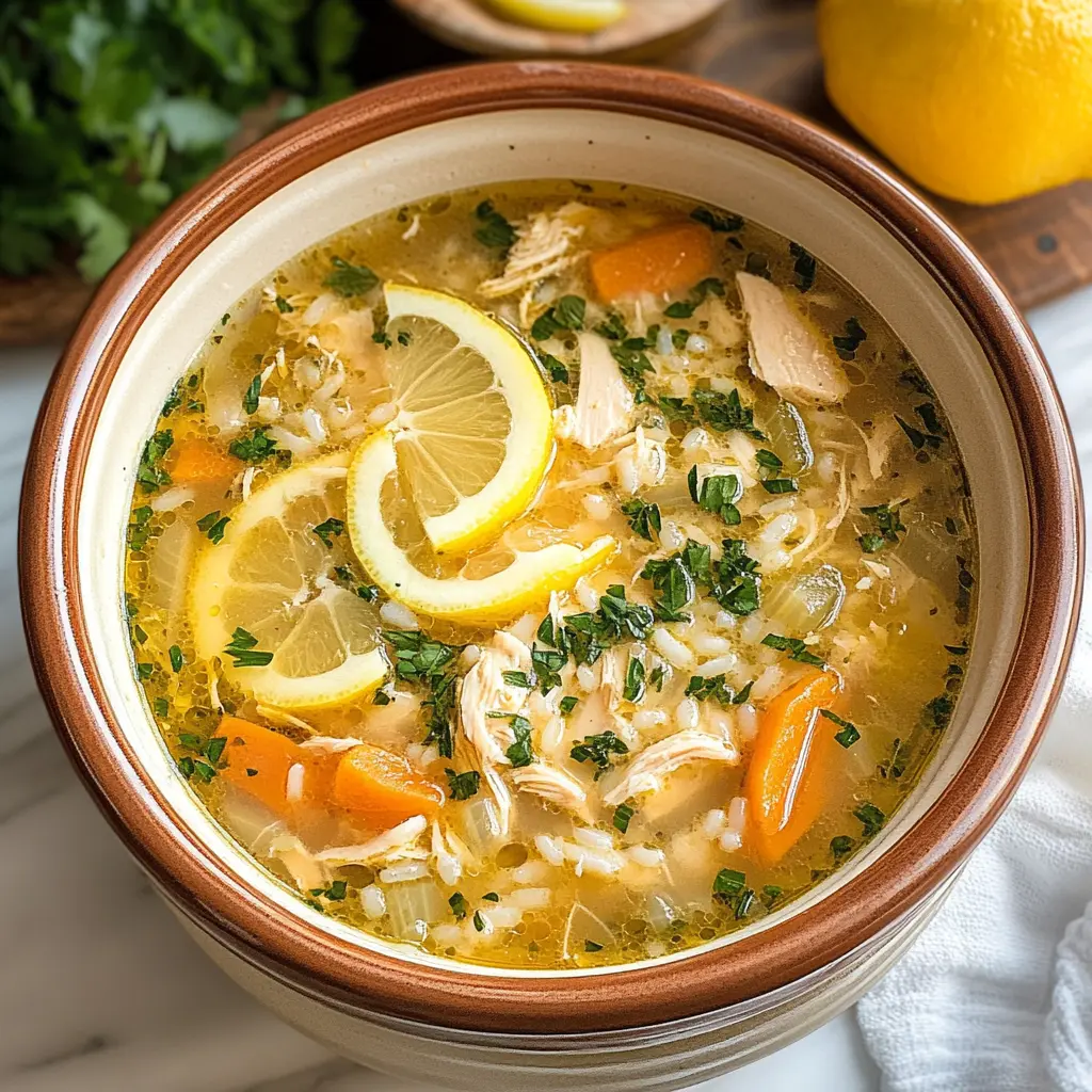 Warm up your day with this comforting Slow Cooker Lemon Chicken and Rice Soup! Packed with juicy chicken, fluffy rice, and bright lemon flavors, it’s perfect for chilly evenings or when you're feeling under the weather. Easy to make, this recipe cooks itself while you're busy! Save this nourishing soup for a quick family dinner or a cozy weekend meal.