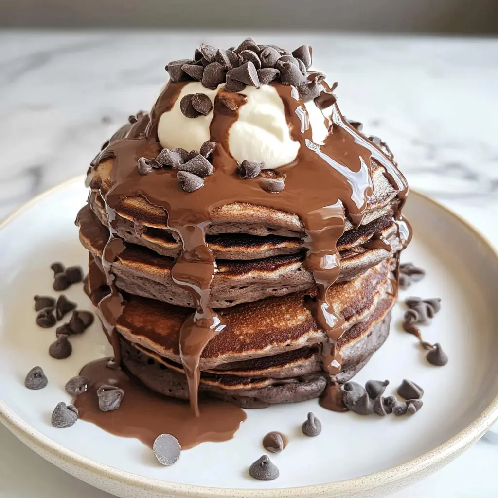 Start your day with these fluffy, rich chocolate pancakes that bring joy to your breakfast table! Made with cocoa powder and chocolate chips, they offer a delightful chocolate burst in every bite. Perfect for family brunches or a sweet morning treat. Save this recipe now and make your mornings a little sweeter!