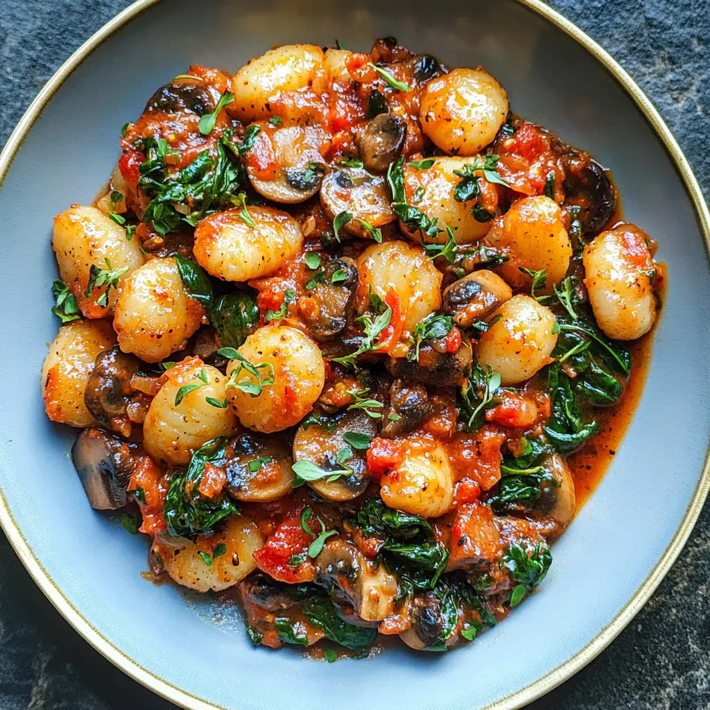 Warm up with this delicious Tomato Gnocchi recipe that features savory sausage, fresh spinach, and hearty mushrooms. It's a cozy dish that's perfect for weeknight dinners or special gatherings. With rich flavors and easy preparation, you'll want to save this pin for your next cooking adventure! Enjoy a home-cooked meal that satisfies every time.