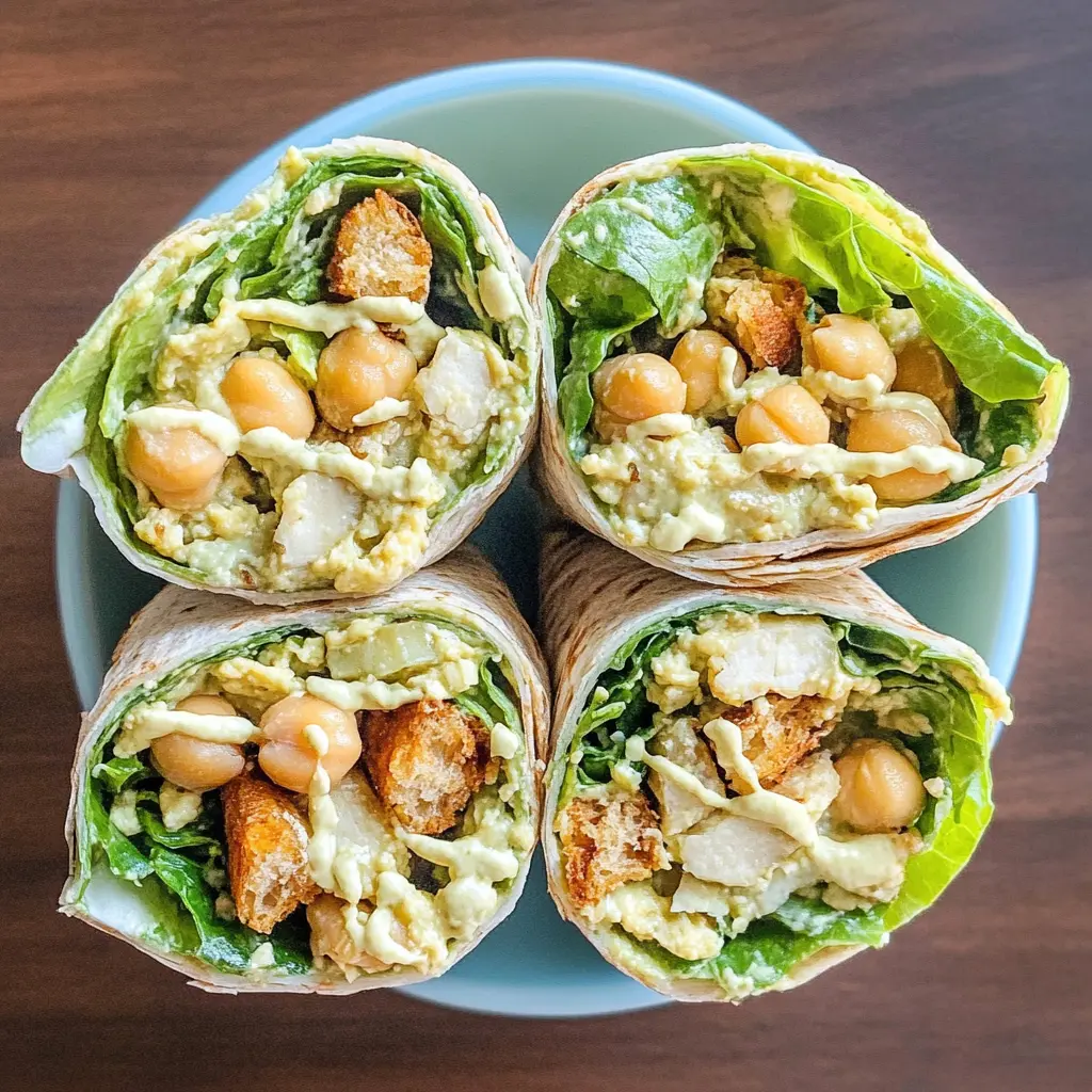 Looking for a delicious plant-based option? These Chickpea Caesar Salad Wraps are packed with flavor and the goodness of chickpeas! With a creamy dressing and fresh veggies, they make a perfect lunch or light dinner. Save this recipe for your next meal prep or picnic – your taste buds will thank you!