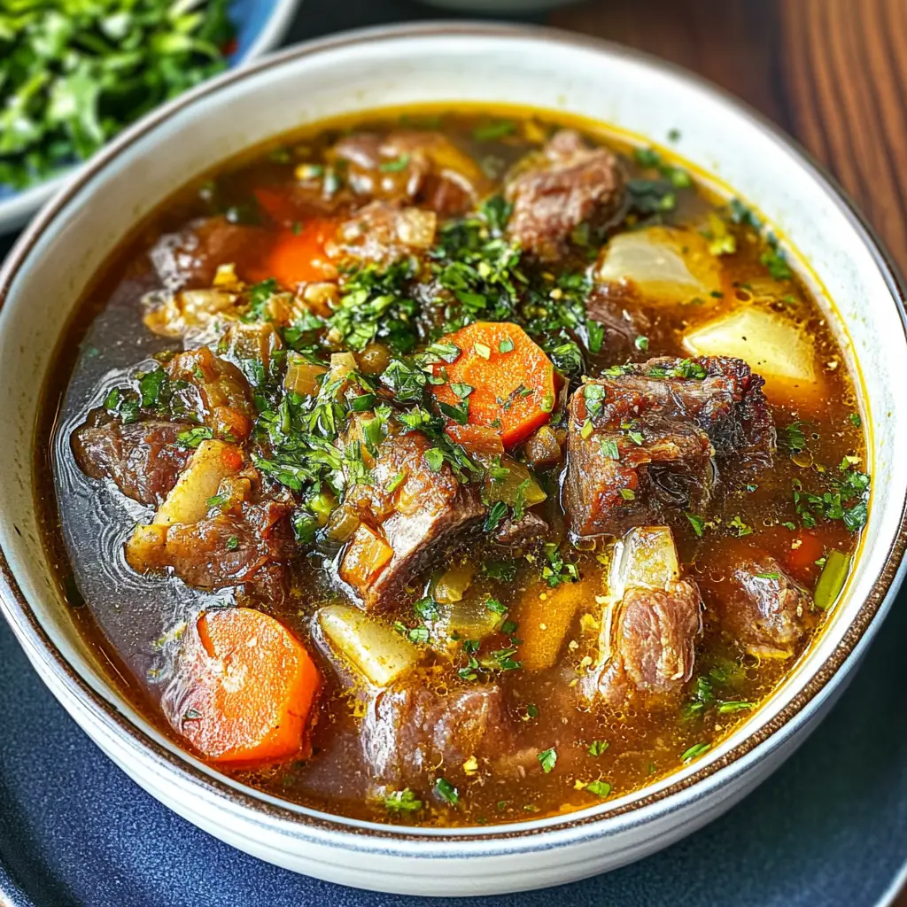 Warm up your day with this comforting Oxtail Soup! Packed with rich flavors from tender oxtails, vegetables, and aromatic herbs, this hearty dish is a perfect choice for chilly nights. Ideal for family dinners or cozy gatherings, save this recipe for a delightful homemade meal that will leave everyone satisfied!