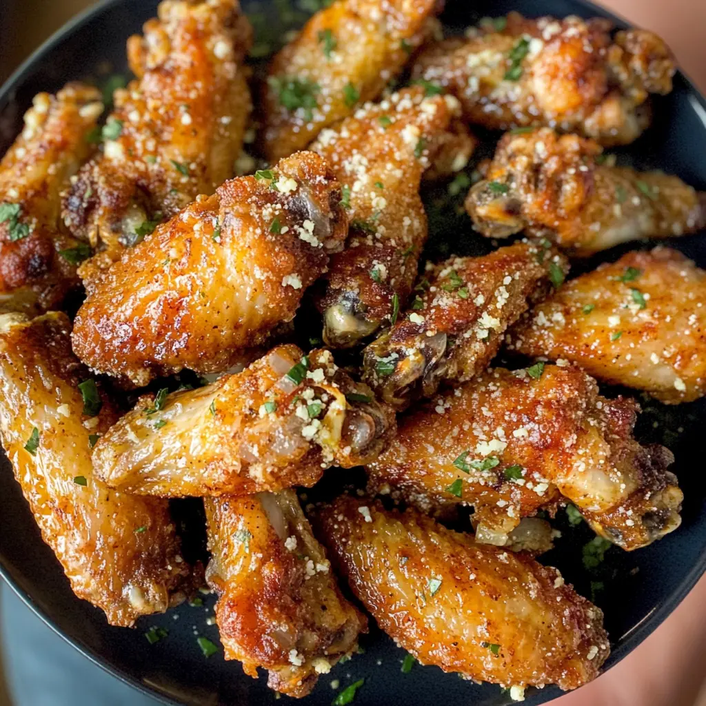 These Garlic Parmesan Chicken Wings are the perfect blend of crispy and flavorful! Tossed in a buttery garlic and Parmesan sauce, each bite offers a delightful crunch followed by rich, cheesy goodness. Perfect for game day or a cozy night in. Save this recipe and impress your friends and family with these delicious wings!