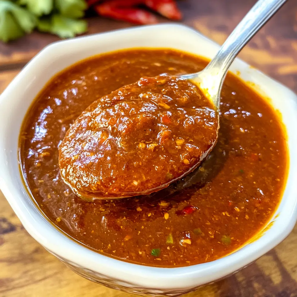 Bring the bold flavors of Mexico to your kitchen with this easy Guajillo Sauce recipe! Made with dried guajillo chiles, garlic, and spices, this sauce adds a rich, smoky kick to tacos, enchiladas, and more. Perfect for gatherings or a cozy night in. Save this recipe to spice up your meals today!