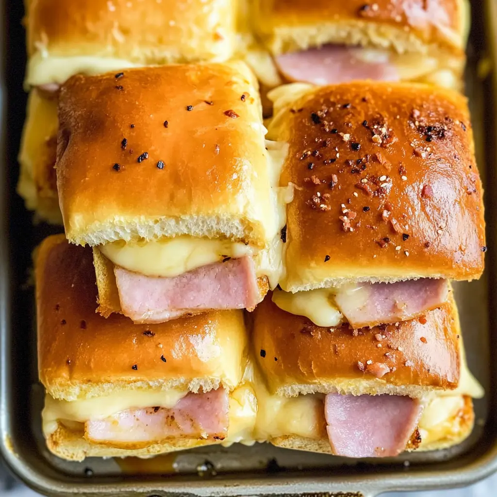 These Ham and Cheese Sliders are the perfect blend of cheesy goodness and savory ham, all nestled between soft, buttery rolls! Ideal for parties, game days, or a cozy family dinner, they are quick to make and sure to impress. Save this recipe for an irresistible snack that everyone will love!