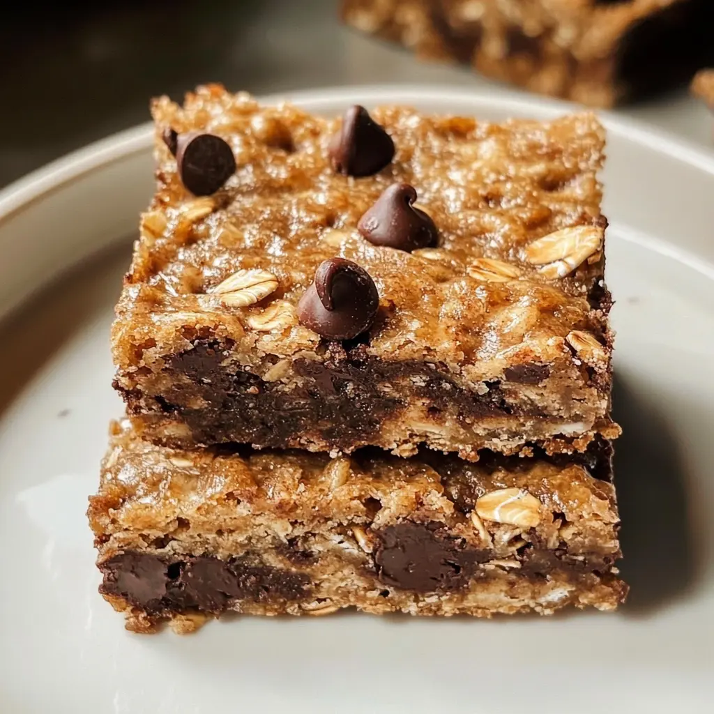 These Healthy Chocolate Chip Oatmeal Bars are perfect for a quick breakfast or a delicious snack. Made with wholesome ingredients like oats, honey, and dark chocolate chips, they're both nutritious and satisfying. Easy to make and packed with flavor, these bars are great for busy mornings or a sweet treat during the day. Save this recipe to enjoy healthy snacks anytime!