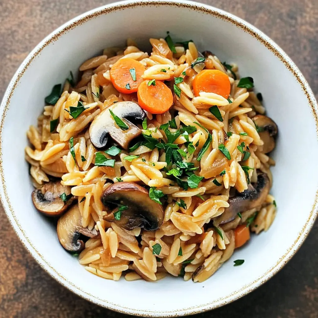 Warm up your dinner routine with this delicious Mushroom Orzo Pilaf! Packed with earthy mushrooms and vibrant herbs, this dish is perfect as a comforting side or a light main course. It’s easy to make and a great option for weeknight meals or special occasions. Save this recipe to bring a burst of flavor to your table!