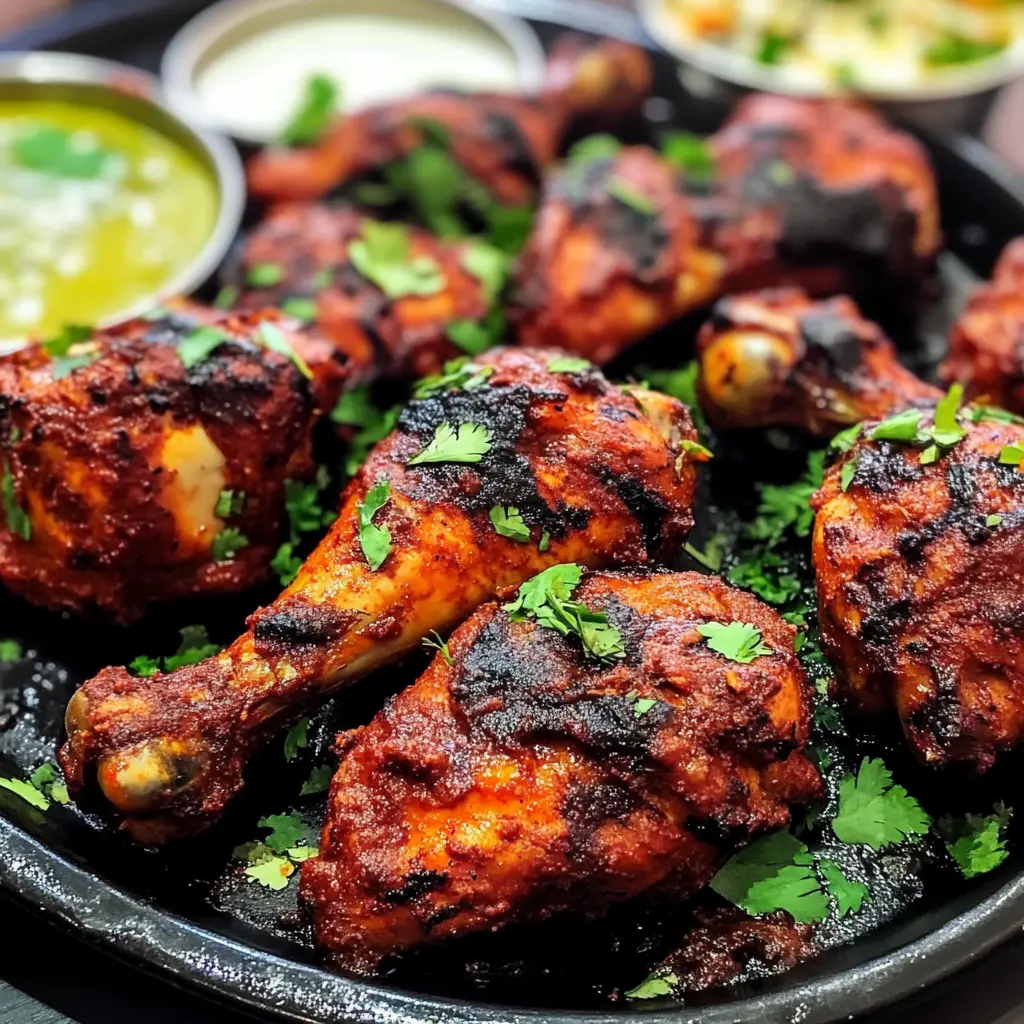 This Tandoori Chicken recipe brings the smoky, spicy flavors of Indian cuisine right to your kitchen! Juicy chicken marinated in yogurt and spices, roasted to perfection for a dish that's both vibrant and full of flavor. Great for gatherings or a cozy dinner at home. Save this pin and impress your family and friends at your next meal!