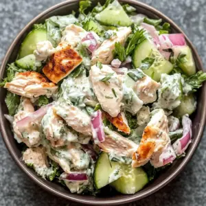 Creamy and refreshing, this Tzatziki Chicken Salad is packed with flavor! Made with tender chicken, crisp cucumber, and zesty yogurt, it's perfect for warm days or lunch prep. Enjoy this guilt-free dish that’s both nutritious and satisfying. Save this easy recipe for your next picnic or healthy meal idea!