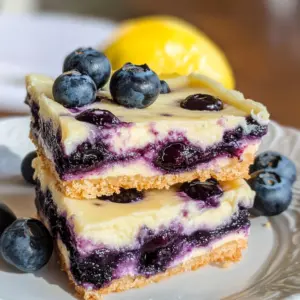 If you love desserts that bring a burst of flavor, these Blueberry Lemon Cheesecake Bars are a must-try! Creamy cheesecake meets zesty lemon and sweet blueberries for a perfect balance. Ideal for a summer gathering or a sweet treat any time, don't forget to save this recipe for your next baking adventure!