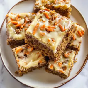 These delicious Carrot Cake Blondies are a fun twist on a classic favorite! Bursting with warm spices, shredded carrots, and a hint of sweetness, they make the perfect treat for any occasion. Easy to make and sure to impress your family and friends, these blondies are a must-try. Save this recipe for your next gathering or cozy afternoon snack!