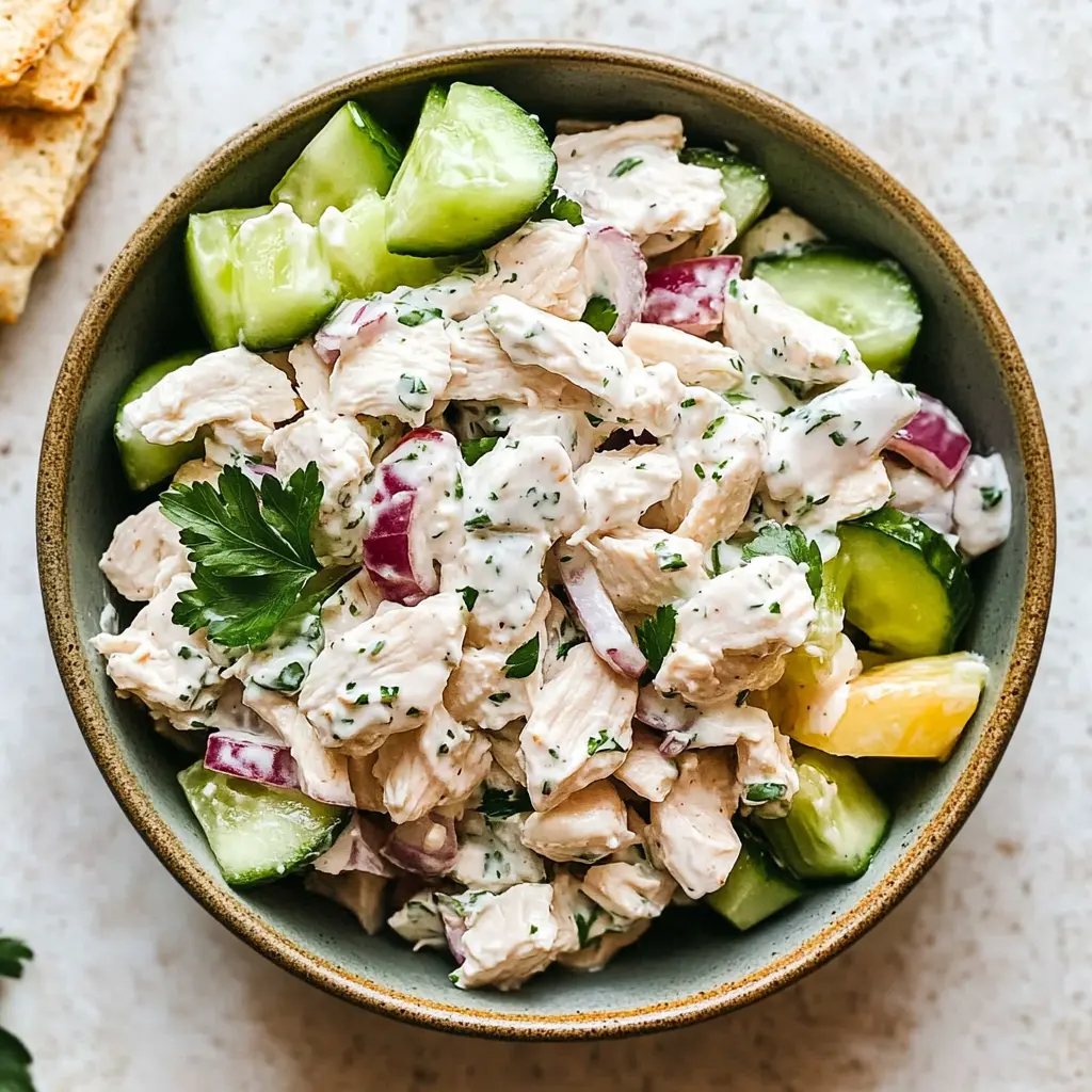 This creamy Greek Yogurt and Mayo Chicken Salad is your delicious solution for a quick meal! Packed with tender chicken, crispy veggies, and a tangy dressing, it’s perfect for lunches or picnics. Make it in minutes and enjoy the fresh flavors. Save this easy recipe for your next gathering or a simple family dinner!